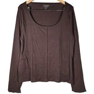 J. Crew Tissue crepe‎ long-sleeve scoopneck T-shirt XXL NWT
